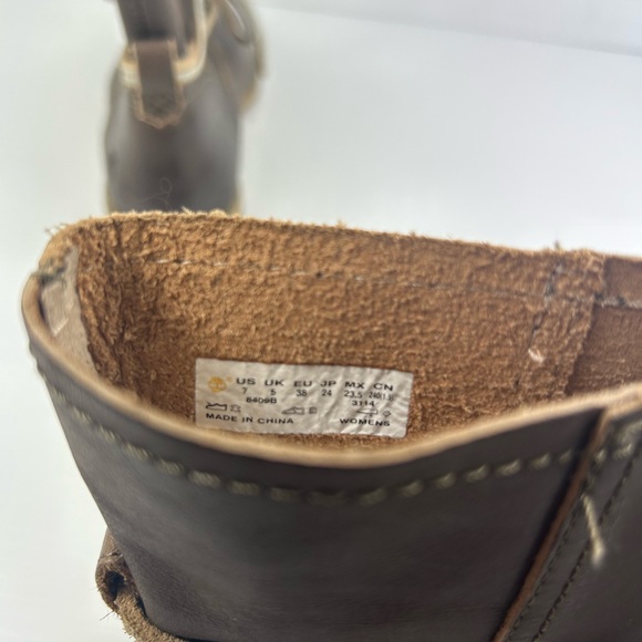 TIMBERLAND Earthkeepers Savin Hill Brown Leather Lace Up Boots - Picture 4 of 8